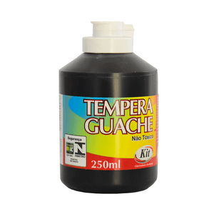 TEMPERA GUACHE 250ML KIT PRETO