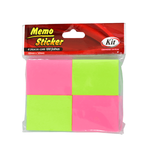 BLOCO P/RECADO 38X50 NEON MS-S4-NGP