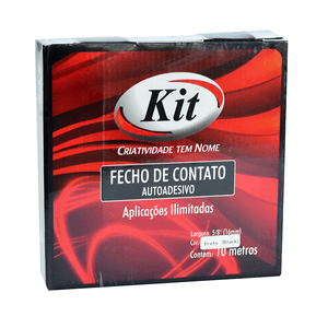 FECHO CONTATO ADESIVO 5/8 16MM PRETO