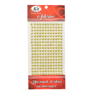 ADESIVO MEIA PEROLA 6MM 18-002 DOURADO