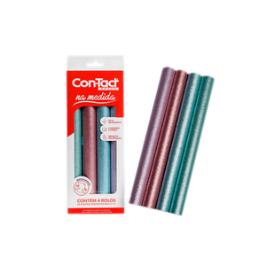 PLASTICO AUTO ADES. CONTACT GLITTER C/4 ROLOS R.KCM010R