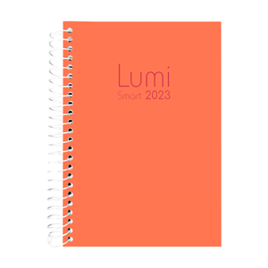 AGENDA ESPIRAL ANUAL C/D 168FL LUMI SMART CORAL NEON
