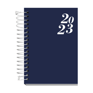 AGENDA ESPIRAL ANUAL C/D 168FL SINGLE M AZUL R.4036