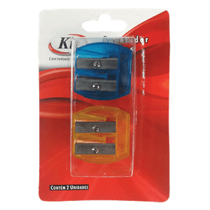 APONTADOR BLISTER QUADRADO 2 FUROS C/2