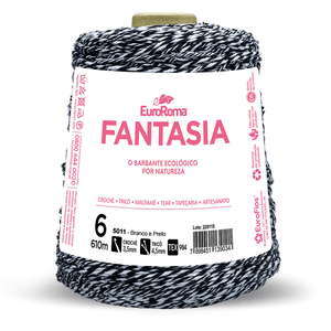 BARBANTE EURO ROMA FANTASIA 4.6 R.5011 BRANCO/PRETO