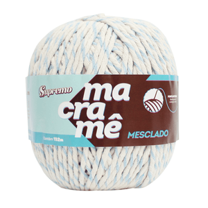 SUPREMO MACRAME MESCLA 192M 2012 100543 CRU/AZUL CLARO