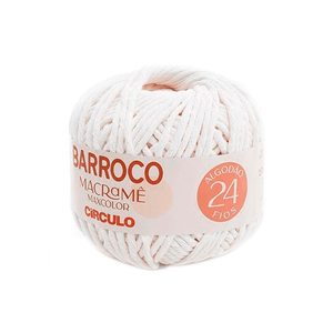 BARROCO MACRAME 24 FIOS 400GRS 404225 8083 BRANCO MATE