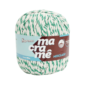 SUPREMO MACRAME MESCLA 192M 2012 100390 CRU/VERDE BANDEIRA