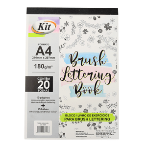 BLOCO LIVRO LETTERING A4 180GRS 20FLS