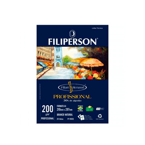 BLOCO FILIPERSON PROFISSIONAL A4 200GRS 01055 BRANCO