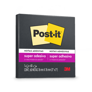 BLOCO POST-IT 654 76X76MM PRETO HB004604466