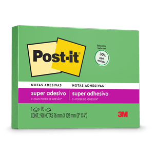 BLOCO POST-IT 657 76X102MM 90FL VERDE HB004309991