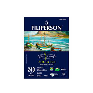 BLOCO FILIPERSON ARTISTICO A4 240GRS 01074 BRANCO