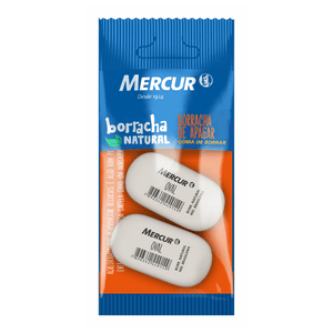 BORRACHA MERCUR OVAL BRANCA BLISTER R.301035