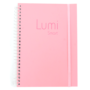 CADERNO COLEGIAL LUMI SMART 80 FLS ROSA PASTEL