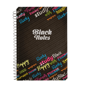 CADERNO COLEGIAL BLACK NOTE 80 FLS