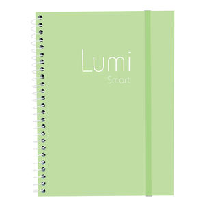 CADERNO COLEGIAL LUMI SMART 80 FLS VERDE PASTEL