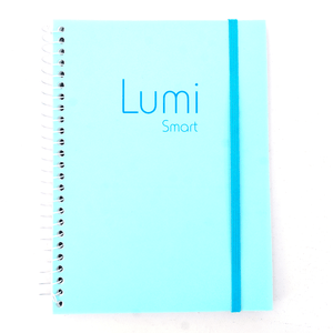 CADERNO COLEGIAL LUMI SMART 80 FLS AZUL PASTEL