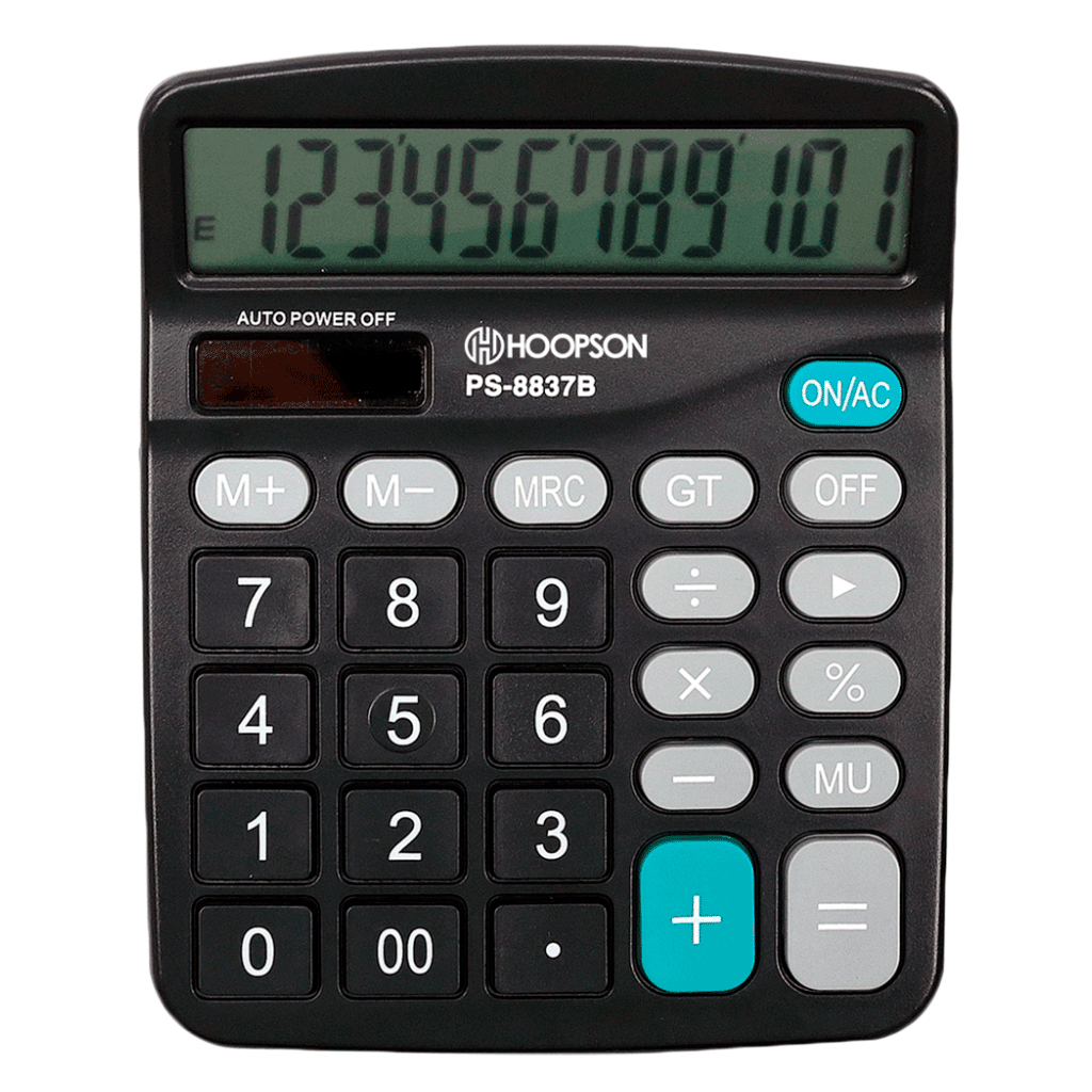 CALCULADORA DE MESA PS-8837B PILHA 12 DIGITOS