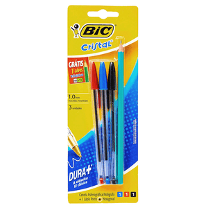 CANETA BIC DURA+ 3 CANETAS+ 1LAPIS BLISTER R.930099