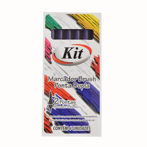 MARCADOR BRUSH PONTA DUPLA LILAS