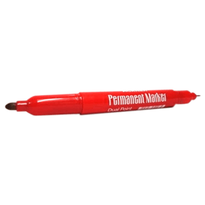 MARCADOR PERMANENTE DUAS PONTAS 523 VERMELHO