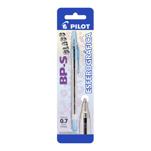 CANETA PILOT BP-S GLASS AZUL 0.7 BLISTER