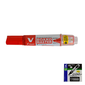 MARCADOR P/QUADRO BRANCO WBMA RECARREGAVEL VERMELHO