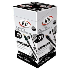 CANETA KIT G1 PONTA MEDIA 1.0MM PRETO