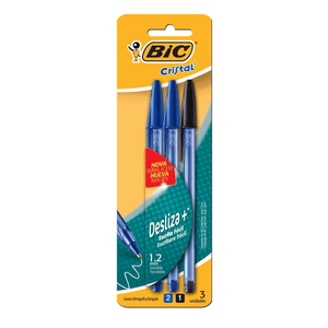 CANETA BIC CRISTAL SOFT BLISTER C/3 R.878655