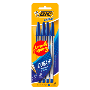 CANETA BIC CRISTAL DURA+ LEVE 4 PAGUE 3 R.868795