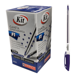 CANETA KIT F1 PONTA FINA 0 7 MM AZUL