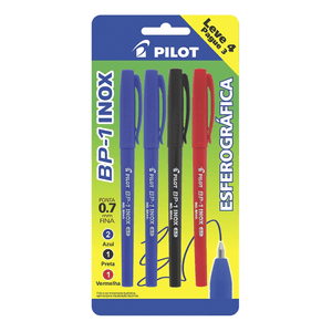 CANETA PILOT BP-1 RT BLISTER 1.0 C/3 AZ/PT/VM