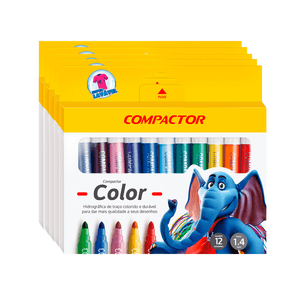 CANETA COMPACTOR COLOR 12 CORES LAVAVEL BIG R.81000