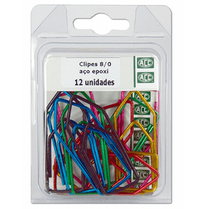 CLIPS COLORIDO 8/0 BLISTER C/12 R.63.39-1
