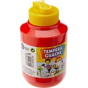 Tinta Guache Acrilex 250ml 02025 Vermelho Fogo