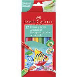 Lápis de Cor Faber Castell Ecolápis Aquarelável Sextavado 12 Cores 120212G