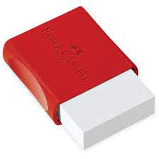 Borracha-Branca-Faber-Castell-com-Cinta-Plástica-Vermelha-Grande-FC-Max