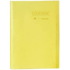 Pasta Catálogo Yes Clear Book A4 com 30 Sacos Transparente Amarela