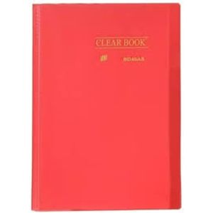 Pasta Catálogo Yes Clear Book A4 com 30 Sacos Transparente Vermelha