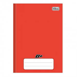 Caderno Brochura Tilibra D+ Capa Dura 1/4 96 Folhas Vermelho