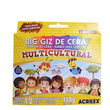 Giz-de-Cera-Acrilex-Big-Giz-110g-Multicultural-Triangular-12-Cores