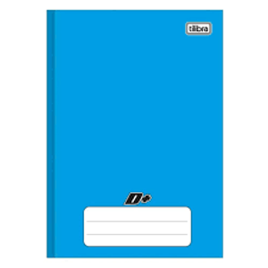 Caderno Brochura Tilibra D+ Capa Dura 1/4 96 Folhas Azul