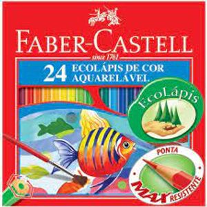 Lápis de Cor Faber Castell Ecolápis Aquarelável Sextavado 24 Cores 120224G