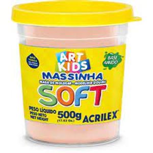 Massa de Modelar Acrilex 500g Plastilina 07001 Amarelo