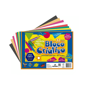 BLOCO CRIATIVO E LIVRO A4 120G 32FLS 8CORES R.5664RL