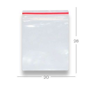 Saco Zip Lock Transparente 20cmx28cm