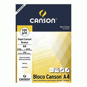 Bl Desenho Univer. Br 200g A4 20f Canson