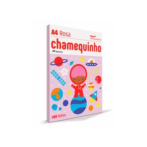 Papel Sulfite A4 Rosa 75g Com 100 Folhas - Chamequinho