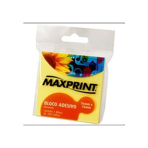 Bloco Adesivo Neon M Amarelo - Maxprint